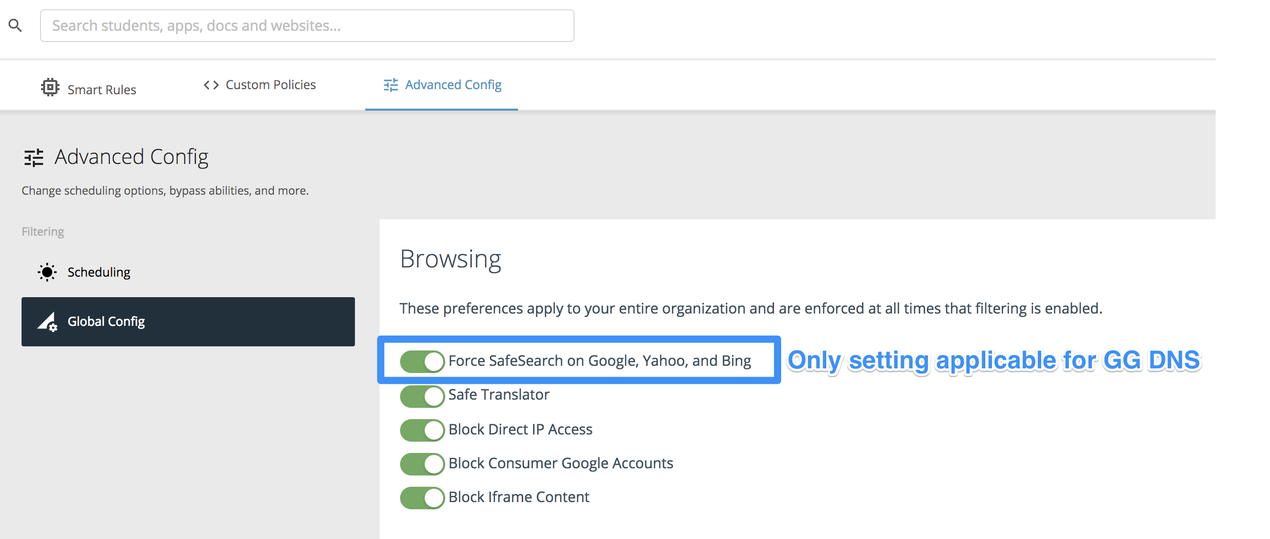 GG DNS Filtering Vs GG Admin Filtering – GoGuardian Help Center